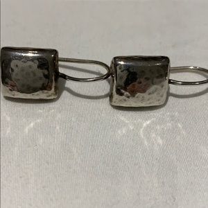 Hammered silver earrings